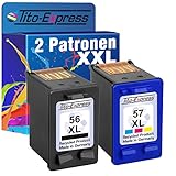 Tito-Express PlatinumSerie Set 2X Druckerpatrone für HP 56 XL HP 57 XL PSC 2210 1217 1219 1300 1310 1312 1315 1315S 1315V