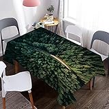 Waldbaum 3D Tischdecke, Wasser- und ölbeständige dekorative Tischdecke, geeignet für Picknick, Party, Küche, Party M-10 140x200