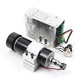 RATTMMOTOR 500W Luftkühlumg Spindelmotor Kit 0.5kW ER11 12000U/min Mini Spindelmotor und 220V PWM Drehzahlregler und 52mm Mount Halterung mit Schrauben für G