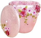 LANZHEN-RY Mülleimer Mülleimer im europäischen Stil Papierkorb mit Deckel Papierkorb Harz leicht und robust Rund Abfalleimer Mülleimer (Größe: G) für Wohnzimmer (Size : G)