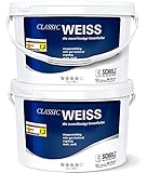 Wandfarbe weiss Innenfarbe hohe Deckkraft Klasse 1 - 2x 10 Liter versandsicher verpack