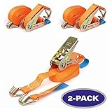 2 Stück 800 KG, 5 M Lange, Spanngurte mit Ratsche, Spanngurte, Mit Haken, Spanngurte Zurrgurte 25mm, daN 0,8T, Zurrgurte mit Ratsche, Zweiteiliges S