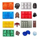 FantasyBear Star War Shaped Mold,Flexible Silicone Ice Cube Tray for Star Wars Lovers Water Frozen Mold Chocolate Molds Soap Molds Baking Molds Jello Molds (8pcs Set)