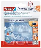 tesa Powerstrips DECO Haken SMALL - Klebehaken für Deko an Glas und Spiegel - bis zu 200 g Haltek