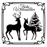 Stanzschablonen, Frohe Weihnachten 4, 4 Stück, verschiedene Größen, passend für gängige Stanzmaschinen | Schablone zum Gestalten von Grußkarten, Einlegern | Weihnachten, Advent, Weihnachtsk