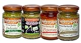 Bruschetta Set - 4x 90g | Bruschetta mit Zucchini | Bruschetta mit Auberginen | Bruschetta mit Gemüsepaprika | Zwiebeln & Walnüsse Bruschetta | bio & veg