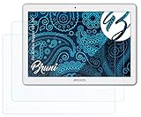 Bruni Schutzfolie kompatibel mit Archos Oxygen 101 4G Folie, glasklare Displayschutzfolie (2X)