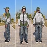 Lixada Moskito Anzug- Insektenjacke Mesh-Kapuzenanzüge Männer Frauen Ultrafeine Mesh-Insektenschutz-Mückenschutzkleidung für das Angeln im Freien Wandern Camping Gartenarbeit Landwirtschaft Jag