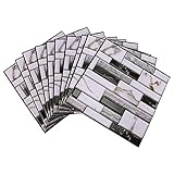 Lopbinte 10 StüCke Wand Fliesen Aufkleber Haus Bad KüChe Ziegel 3D Wanddekor Aufkleber Fliesen Kunst Backsplash Wand Dekoration 30X30