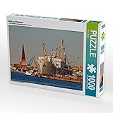 CALVENDO Puzzle Blick auf Rostock 1000 Teile Lege-Größe 64 x 48 cm Foto-Puzzle Bild von Rico Kö