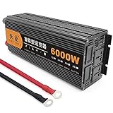 SGSG Wechselrichter 3000W, Reiner Sinus-Wechselrichter, DC 12V / 24V zu AC 220V / 240V Spannungswandler, Wechselrichter-Ladegerät mit LED-Anzeige und Wechselrichtersteckdosen,24Vto220V
