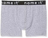 NAME IT Jungen Nkmboxer 2p Solid Grey Melange Noos Boxershorts, Grau (Grey Melange Grey Melange), 110-116 EU