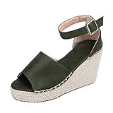 VECDY Schuhe Damen, Frauen Mode Dull polnischen Nähen Peep Toe Wedges Haspe Sandalen Flatform Schuhe Elegant Freizeitschuhe S