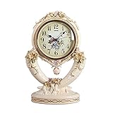 CHICAI European Style Retro-Schreibtisch-Taktgeber-Harz-Fertigkeit Home Decor Tabelle/Kreativ Schreibtisch Uhr Batteriebetriebene (Color : B)