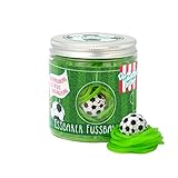 Der essbare Fußballrasen - 150g Süßigkeitendose mit fruchtigen Apfel-Fruchtgummi-Schnüren und Kaugummi-B