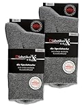 6 Paar Socken mit Komfortbund ohne Gummi & ohne Naht 97% Baumwolle Damen & Herren Diabetiker Socken (Grau 39-42)