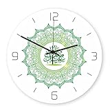 Wanduhr Wanduhr Rahmenlose 3D Wanduhr Aufkleber Aufkleber Muslim Ramadan Mubarak Wohnkultur Wanduhr Modernes Design Horloge M