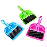 Greenlans Mini-Kehrschaufel- und Kehrbesen-Set aus Kunststoff, praktischer Reinigungsbesen für Haustiere, Haushaltsgeräte, zufällige Farb