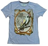 Amplified Herren T-Shirt Grau Meliert Queen Elizabeth 2 Pirat Ghost M 48
