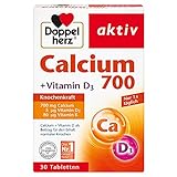 Doppelherz Calcium 700 + Vitamin D3 – Calcium zur Unterstützung des normalen Knochenerhaltes – 30 Tab