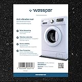 Wessper Antivibrationsmatte für Waschmaschinen AEG L5460FL (60 x 60 x 1cm)