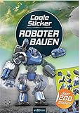 Coole Sticker - Roboter bauen: Über 200 Stickern | Stickerheft zum Puzzeln ab 4 Jahren (Mein Stickerbuch)