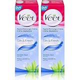 2x Veet Haarentfernungs-Creme Silk & Fresh Sensible Haut 100