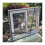 GGYMEI Fenster-Isolierfolien-Kit, Transparente Abdichtende Fensterfolie Winddichte Plane Für Den Haushalt Schalldichter Glastrennvorhang (Color : Black, Size : 1.6x2.2m)