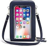 LUOWAN Handy Umhängetasche Damen Touchscreen Tasche Handy Wasserdicht Handtasche Schultertasche Leder Frauen Brieftasche Retro Crossbody kleine Handy Tasche für iPhone 11 Pro/11/Xs Max/XR/Xs B