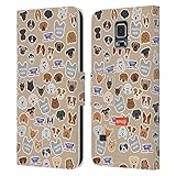 Head Case Designs Offiziell Offizielle Personalisierte Individuelle Emoji® Hunde und Druckname Muster Leder Brieftaschen Handyhülle Hülle Huelle kompatibel mit Samsung Galaxy S5 / S5 N