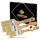 CRAFTUS® Profi Lasurpinsel Set [3 Stück] - Pinselset - 100% Made in Germany - Universal Malerpinsel Set für Optimale Streichergebnisse Innen & Außen - Flachpinsel - Lackp