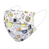 Acewin Einwegmasken Kinder Bunt CE Zertifiziert - 100 Stück Kinder Einweg Masken Astronaut Atmungsaktive Staubdicht 3 Lagig Filtrierende Maske Mädchen Jung