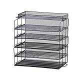 Shengsheng Buchregal Expanding Datei Halter Ordner Rack Magazin Rack Metall Eisen Net Zeitungsständer Magazin Rack Dateispeicherung Geeignet für Büro Hhome Dekoration Dokument Manager Org