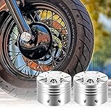 bysonice 2 x Motorrad-Vorderachs-Mutterkappen, CNC-Aluminiumlegierung, modifizierte Teile, spitz zulaufende dekorative Abdeckung, tragbar und tragbar für Motorrad-Modifikationswartung
