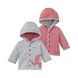 BORNINO Wendejacke Elefant, Baby-Jacke, unisex, langarm, Baumwolle/Poly