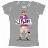 One Direction Damen ONEDTEE53LSG04 T-Shirt, grau, X-Larg