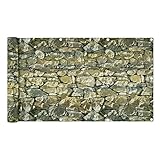 IHD Balkonsichtschutz Sichtschutz Balkonbespannung Balkonverkleidung 6 Meter Balkon Dekor Stein-Optik 75x600