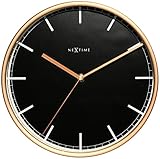 NeXtime Company Wanduhren, Metall und Kunststoff, Schwarz, 23.5