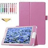 QYiD Hülle für Lenovo Yoga Tab 3 10, Flip Leather Schutzhülle Etui Tablet Tasche mit Standfunktion für Yoga Tab3 10.1-Zoll Tablet YT3-X50F, R