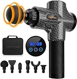 Massagepistole, Muskel massagegerät Elektrisches Massage Gun Massage Pistole mit 30 Geschwindigkeiten 6 Massageköpfen LCD-Anzeige-Touchscreen (Kohlenschwarz)
