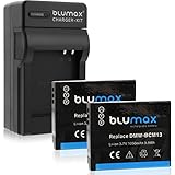 2X Blumax Akku ersetzt Panasonic DMW-BCM13 / DMW-BCM13E 1050mAh + Ladegerät DMW-BCM13 / DMW-BCM13E | passend zu Lumix DMC TZ40 TZ41 TZ55 TZ56 TZ58 TZ60 TZ61 TZ70 TZ71 || ZS30 ZS40 ZS50 || TS5 FT5