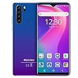 Blackview A80 Plus Smartphone ohne Vertrag, 6,49 Zoll Android 10 Octa-core, 4680mAh Akku 4GB RAM 64GB Speicher, 13MP+8MP Kamera, NFC/Face ID/Fingerabdruck/GPS 4G Dual SIM Handy (Mist Blau)