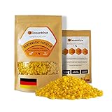 Bienenbiya® 100% Reine Bienenwachs Pastillen (1Kg) ohne Zusatzstoffe, 1000g natürliches Bio Beeswax für Salben,Kosmetika,Seifen,Bienenwachstücher,Kerzenherstellung und Leder-/Holzpfleg