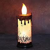 LEBABA LED Kerzen Flammenlos Flackerndes Wachs Karneval Kerzenlicht Halloween Dekoration Heiligen Tag Kleid Requisiten Kerzenlicht Kürbis Laterne Geist Festival Horror Decor Umw