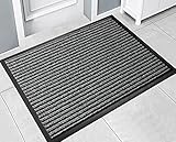 Fußmatte rutschfest Waschbar Wasserdicht Türmatte schmutzfangmatte Fussmatten 40 x 60 cm für Eingangsbereich Haustür, innen und außen, G