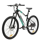VecoCraft Ebike 27.5 Zoll, EU-konform Elektrofahrräder mit LCD Display, Elektro Fahrrad mit Reichweite bis 85 km, 25km/h E Bike Mountainbike Herren und Damen, Off R