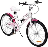 Actionbikes Kinderfahrrad Butterfly - 20 Zoll - V-Brake-Bremse - Freilauf - Kettenschutz - Fahrradständer - Luftbereifung - Kinder Fahrrad - Kinderrad - Von 6-9 Jahren (20 Zoll)