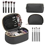 Kosmetiktasche Mit Make-up Pinsel Kulturtasche Kulturbeutel für Reise Damen Große wasserdichte Waschtasche Make Up Tasche Schminktasche 3 Stück