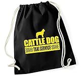 Siviwonder Turnbeutel - CATTLE DOG Australian Cattledog - TAXI - Hund Hunde Baumwoll Tasche Beutel schw