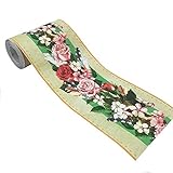 lovefaye Rustikal Peony Tapete Bordüre Rolle Abziehen & Aufkleben Wandverkleidung, Bordüre Küche Bad Fliesen Decor W